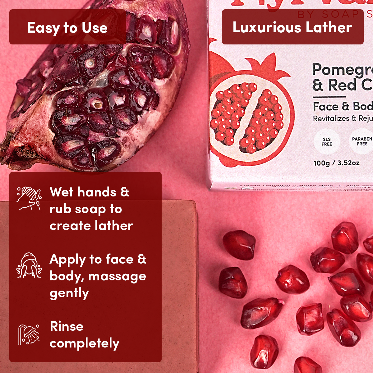 French Red Clay & Pomegranate Soap