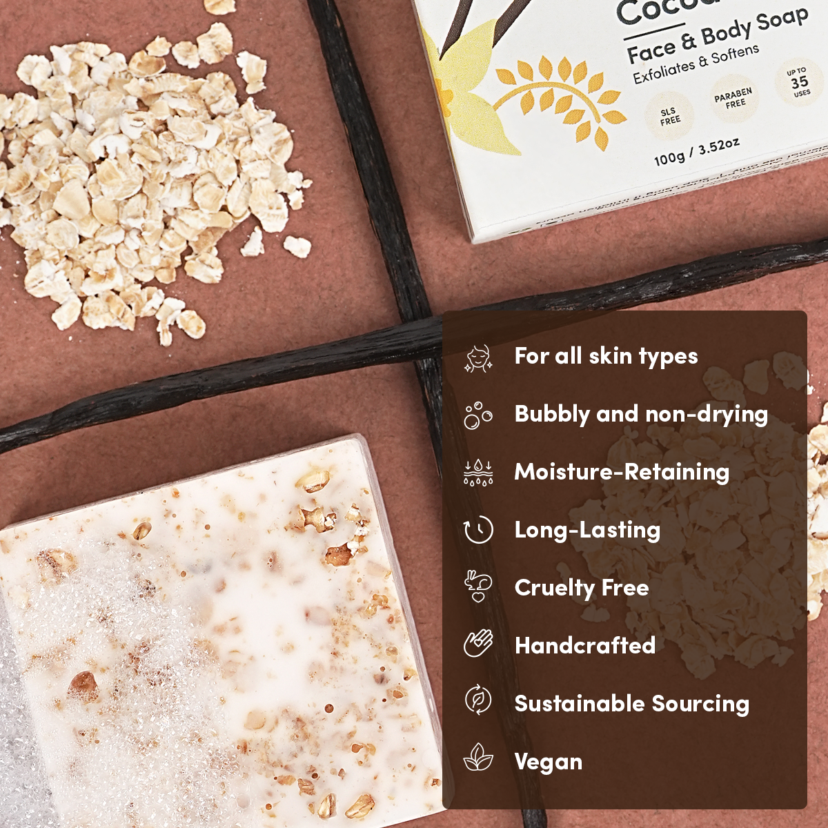Oats & Vanilla with Cocoa Butter Soap