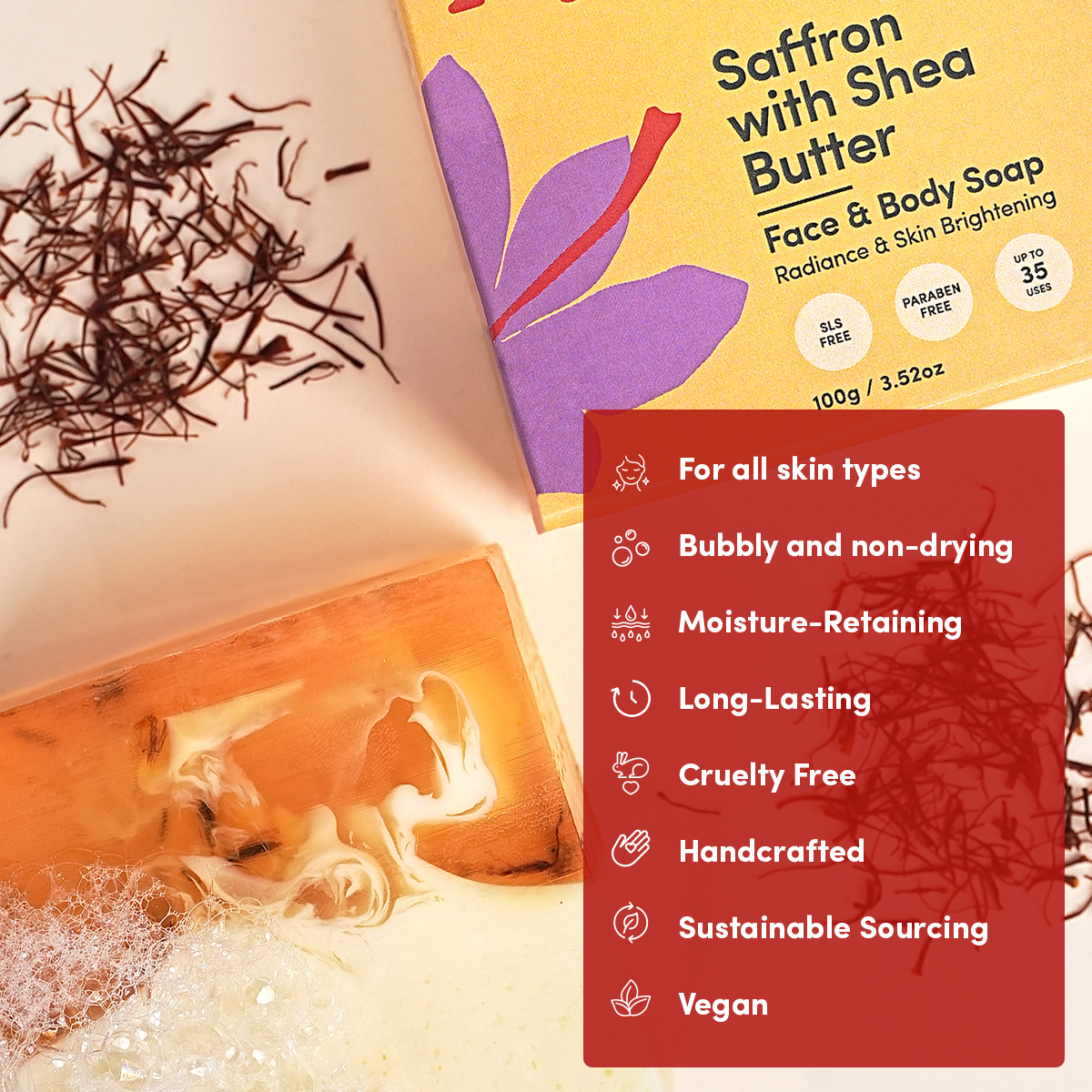 Saffron with Shea Butter Soap