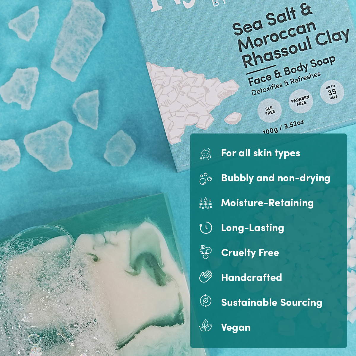 Sea Salt & Moroccan Rhassoul Clay Soap