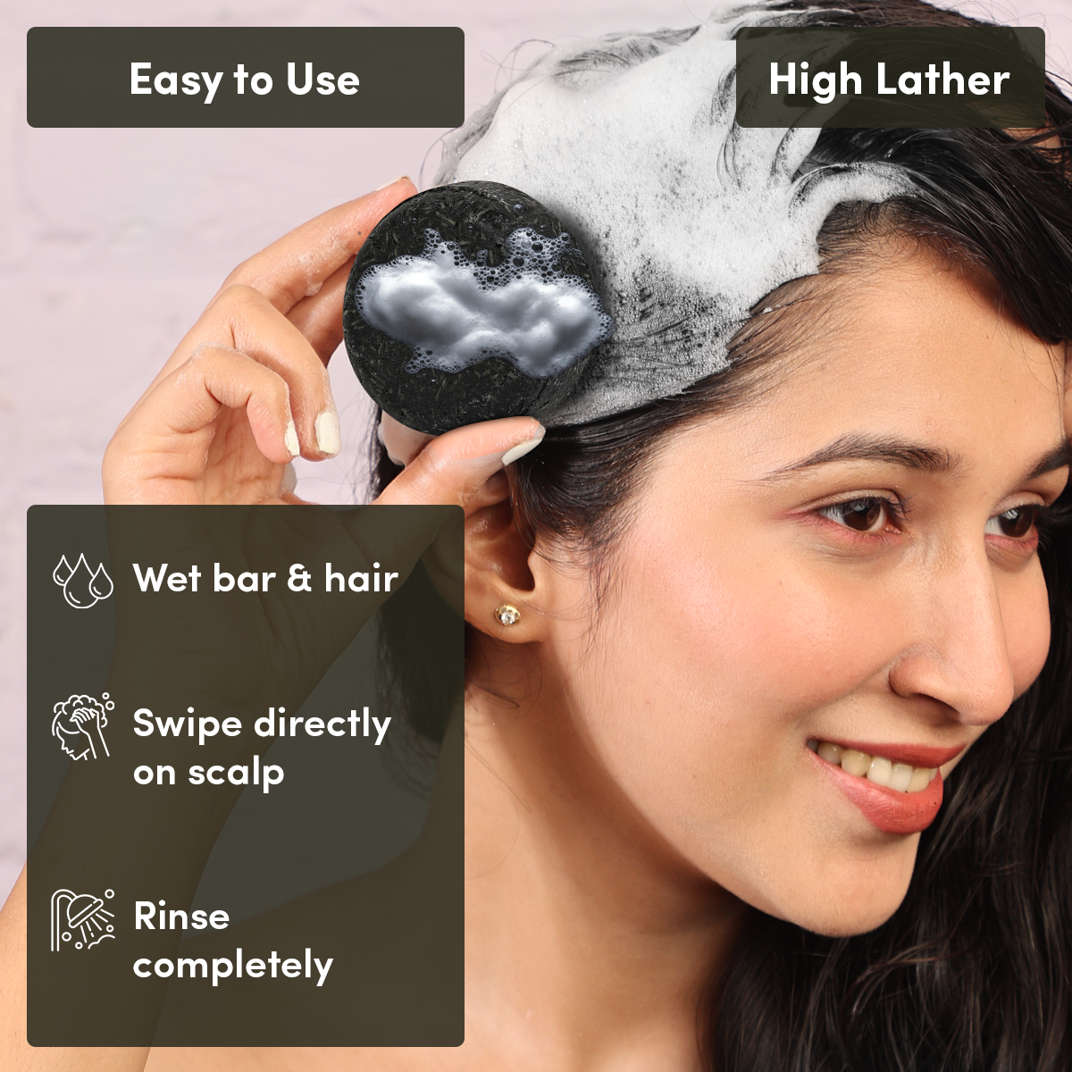 Activated Charcoal & Lime Shampoo Bar (for Oily Scalp & Hair)