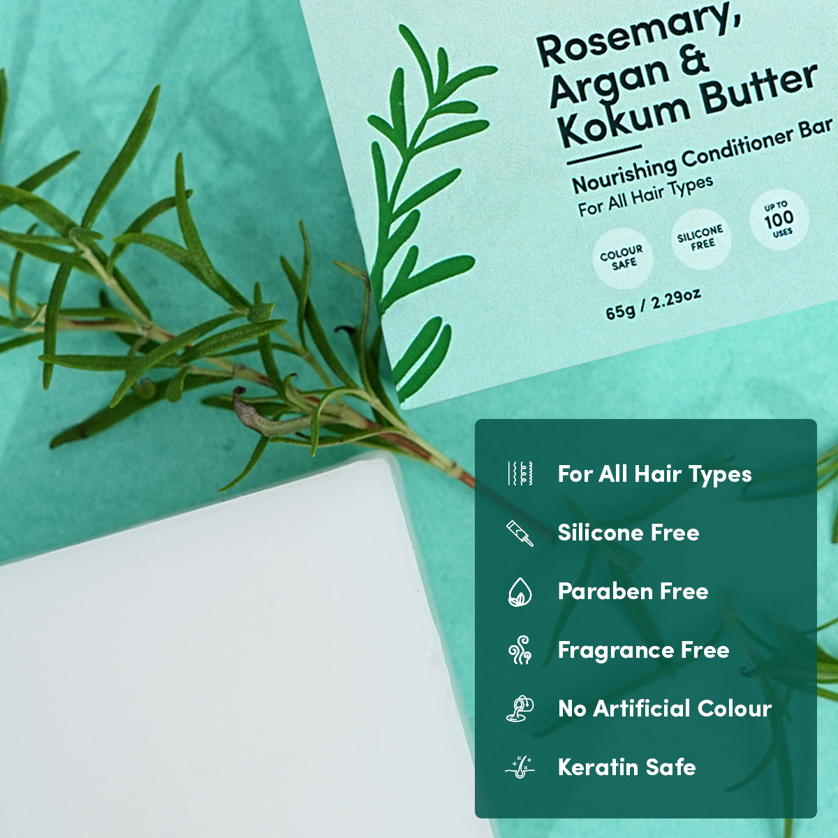 Rosemary, Argan & Kokum Butter Conditioner Bar