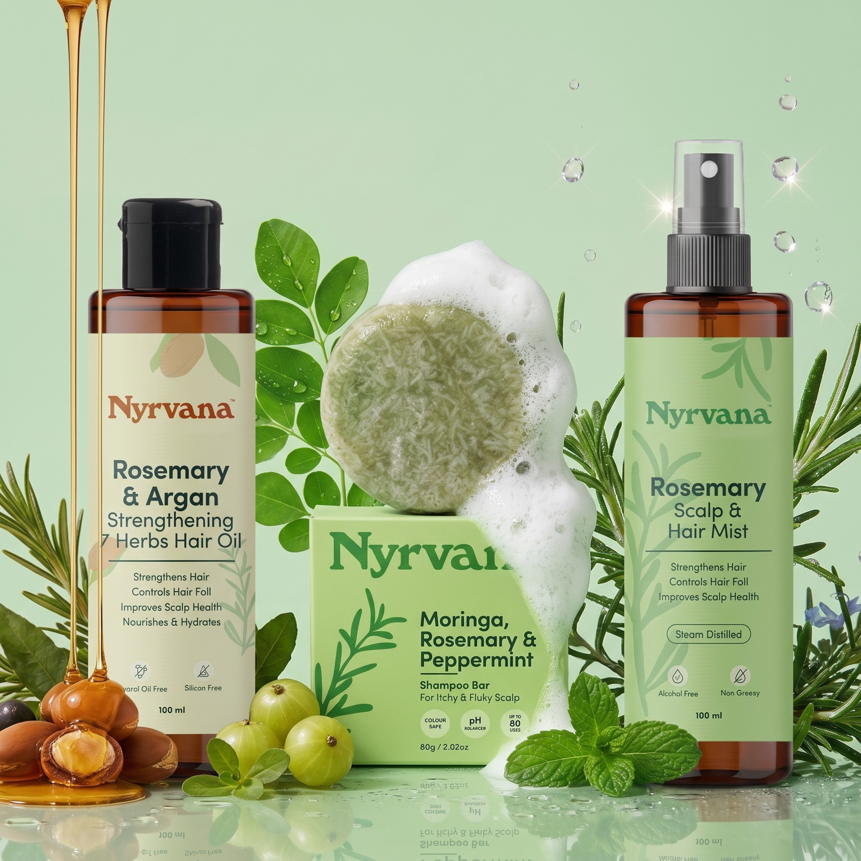 Nyrvana Hair Growth Trio (3-Step Routine)