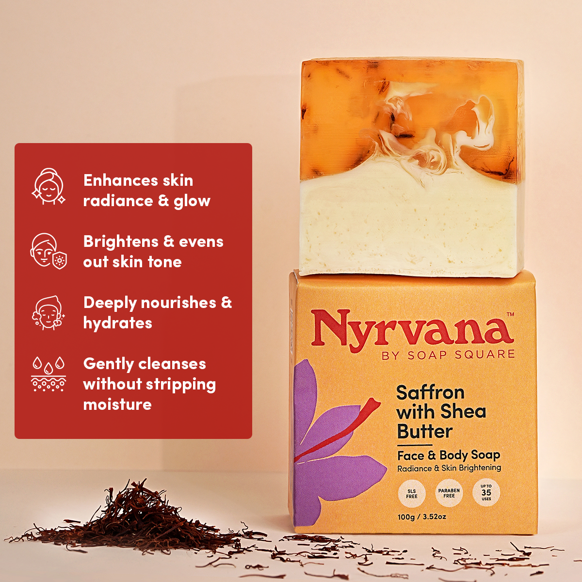 Saffron with Shea Butter Soap