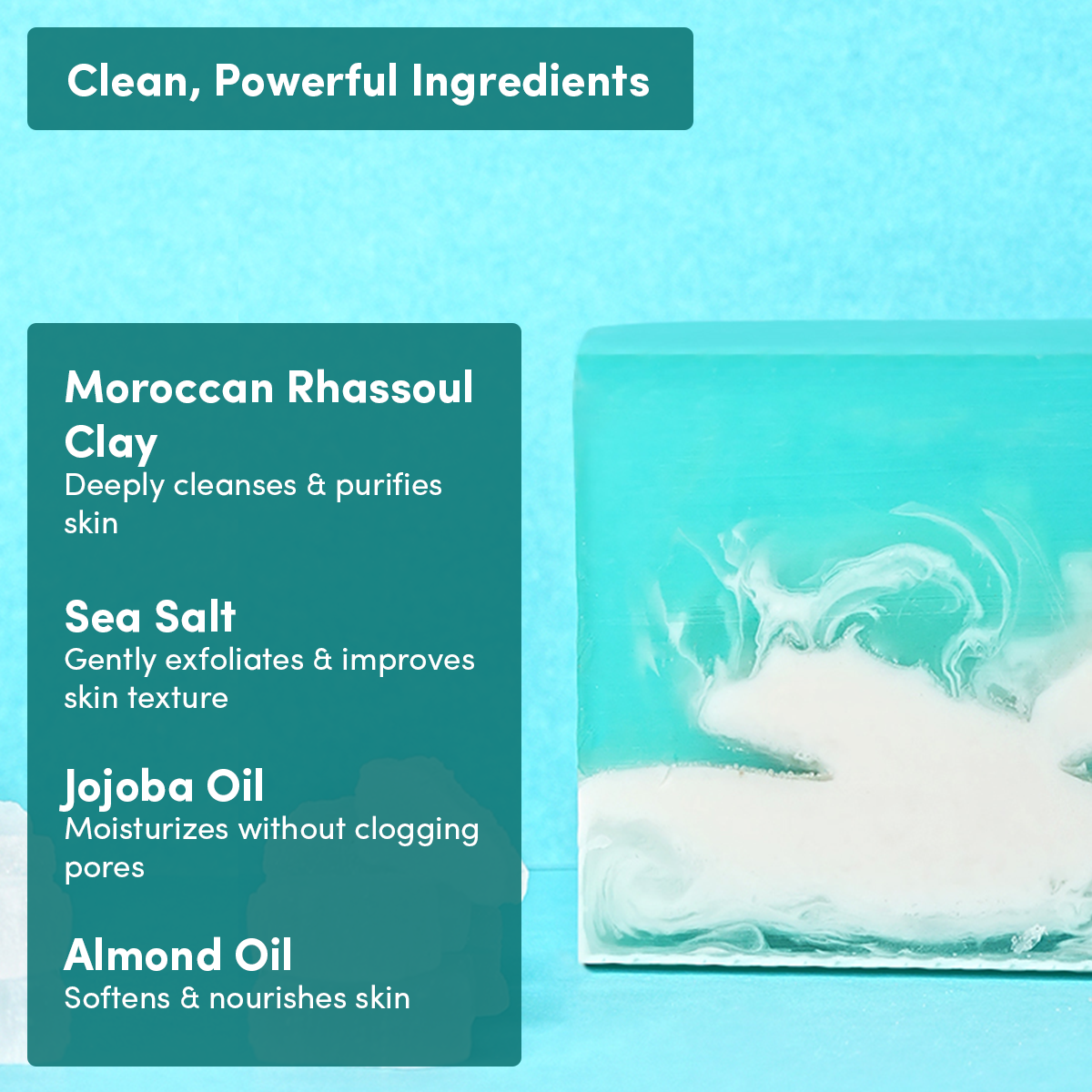 Sea Salt & Moroccan Rhassoul Clay Soap