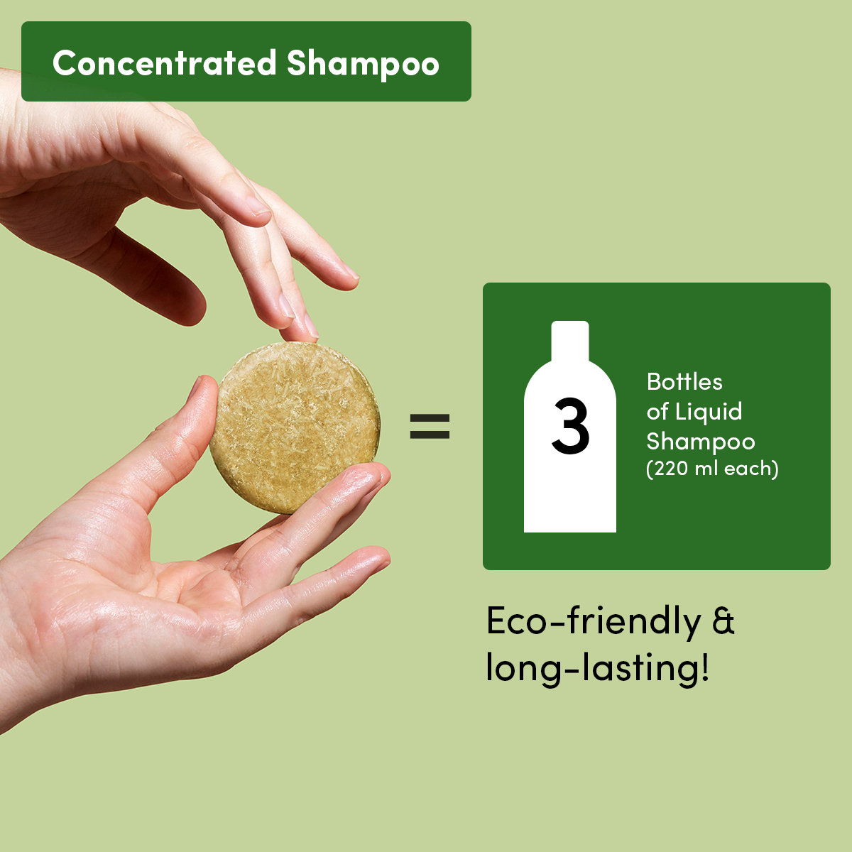 Moringa, Rosemary & Peppermint Shampoo Bar (for Itchy & Flaky Scalp)