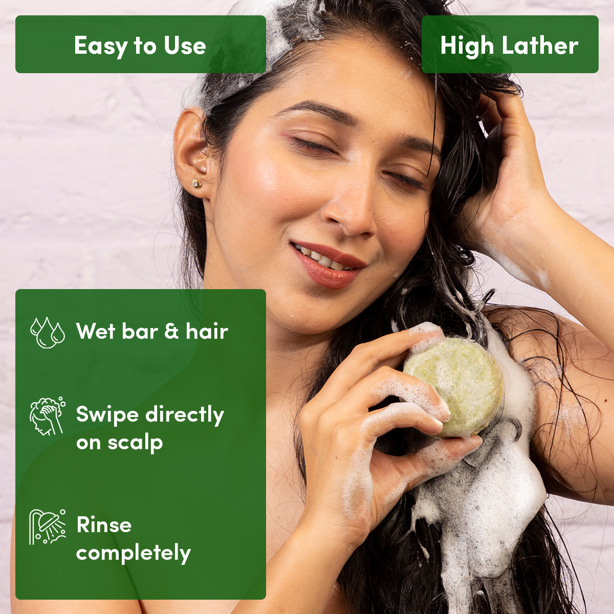 Moringa, Rosemary & Peppermint Shampoo Bar (for Itchy & Flaky Scalp)