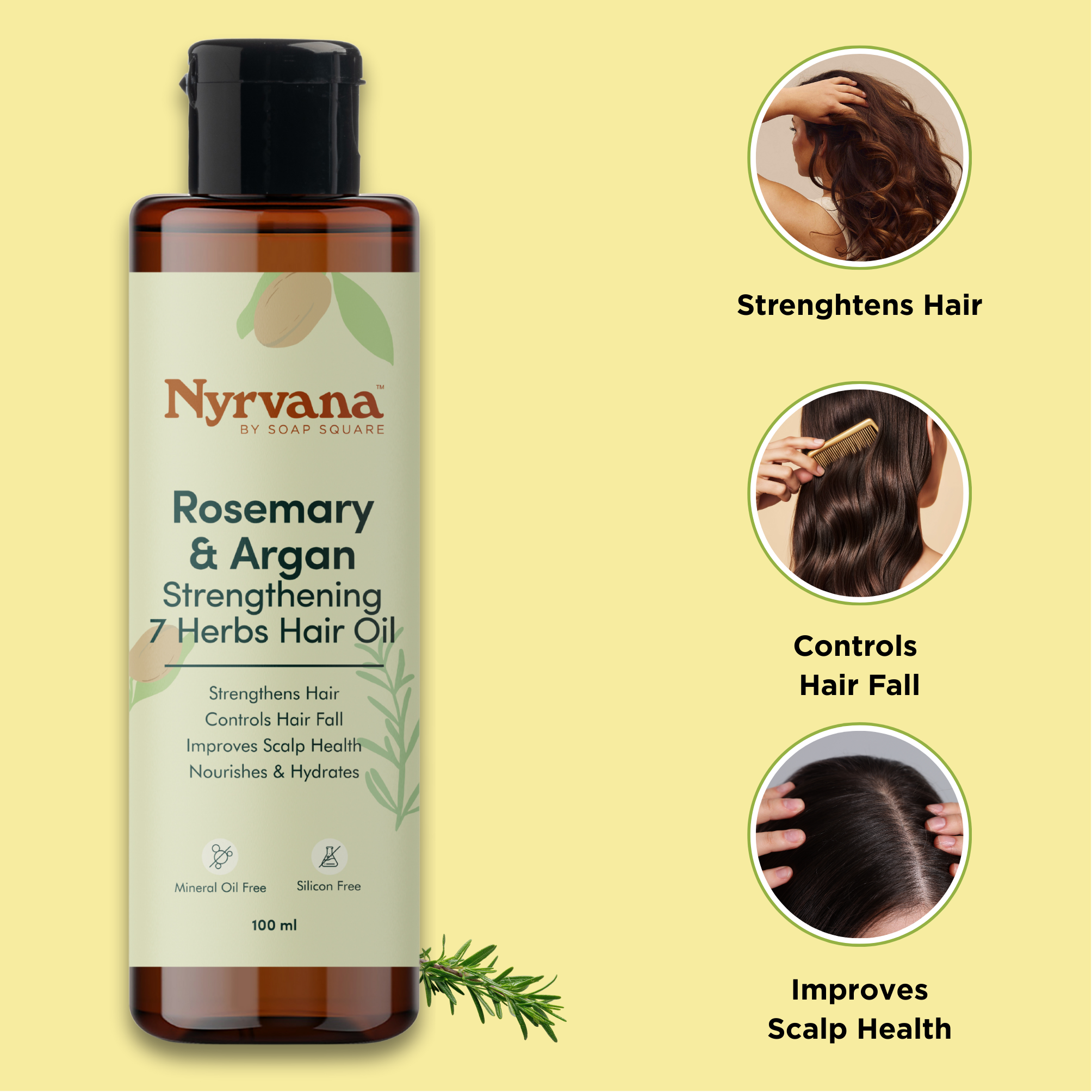Rosemary & Argan Strengthening 7 Herbs Hair Oil