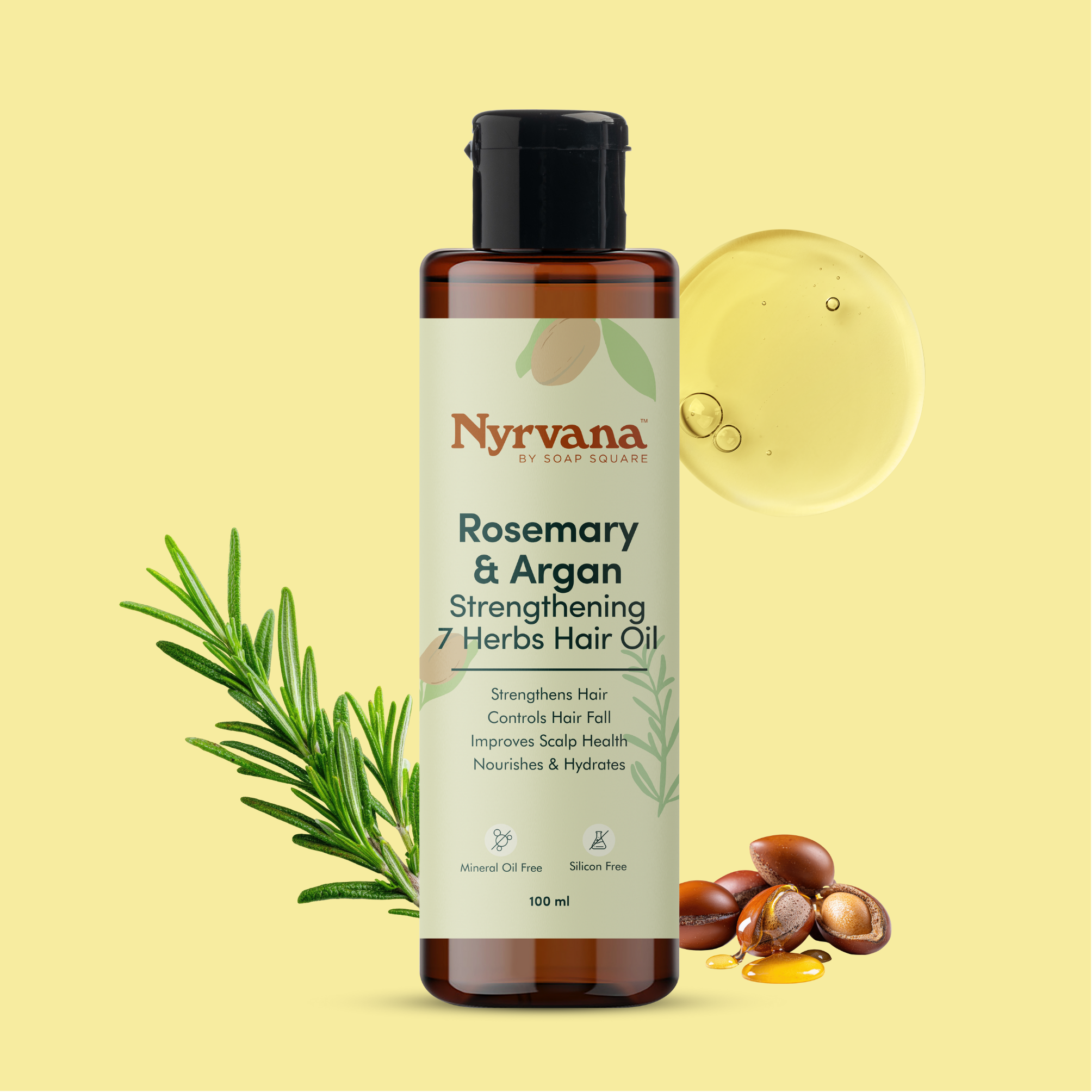 Rosemary & Argan Strengthening 7 Herbs Hair Oil